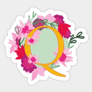 Monogram Q, Personalized Initial Sticker